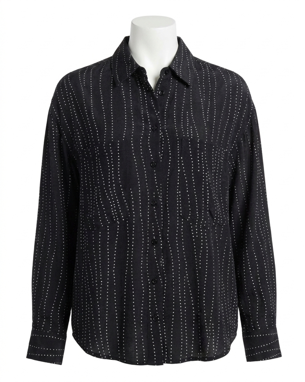 NEW IRO zefiro studded shirt in black